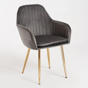 Cadeira Rebil Golden - Cinzento Escuro - Design Nórdico