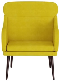 Cadeira c/ apoio de braços 63x76x80 cm veludo amarelo