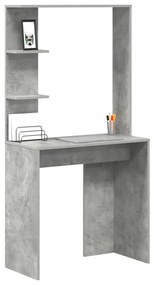 Secretária de Computador Cinzenta de Cimento Cinzento de cimento