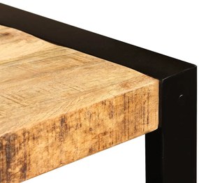 Mesa de jantar madeira de mangueira maciça áspera 120 cm