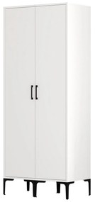 Roupeiro Kumsal SS – Branco – 80 cm x 47,5 cm x 201,4 cm