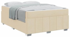 Estrutura da Cama Creme 160 x 200 cm tecido