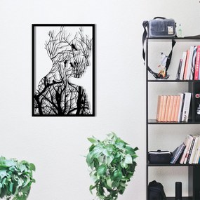 Acessório Decorativo em Metal Arakan – Preto – 42 x 62 cm