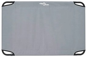 Cama de Cão Dobrável Cinza Claro Estrutura de Metal, Cama de Tecido