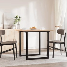 Mesa de jantar estrutura em O 90x90x75 cm pinho e aço