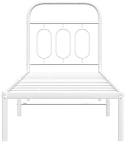 Estrutura de cama sem colchão com cabeceira 75x190 cm branco