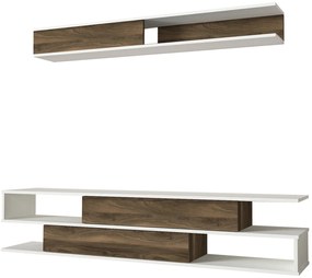 Unidade de TV Manyetik – Branco, Nogueira – 176x39,6x31,5 cm | Tribo H