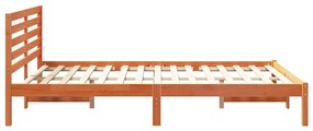 Estrutura da Cama com cabeceira Castanho-mel 140 x 210 cm