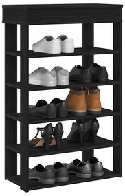 vidaXL Sapateira 60x30x98 cm derivados de madeira preto