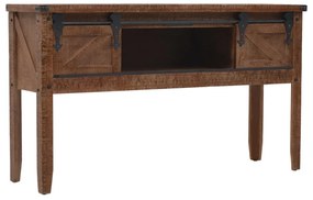 Mesa consola madeira de abeto maciça 131x35,5x75 cm castanho