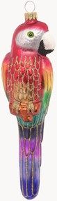 Ornamento para árvore de Natal pintado à mão Parrot