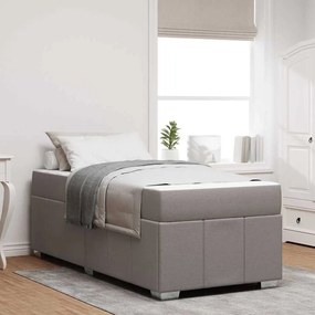 vidaXL Estrutura da Cama Cinzento-acastanhado 90 x 190 cm tecido