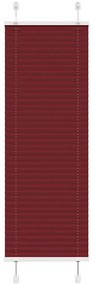 Plissado Cego Bordéus Vermelho 40x150 cm Largura Tecido