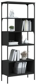 Estante c/ 5 prateleiras 76x33x188,5 cm derivados madeira preto