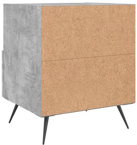 Mesas de cabeceira 2pcs derivados de madeira cinza cimento