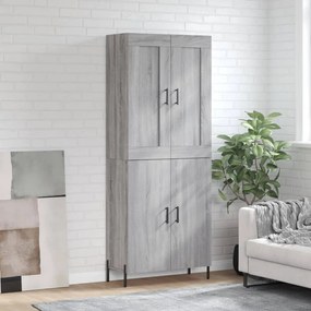 vidaXL Armário alto 69,5x34x180 cm derivados de madeira sonoma cinza