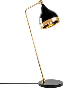 Candeeiro de Mesa Yildo – Preto e Dourado – 30 x 30 x 60 cm