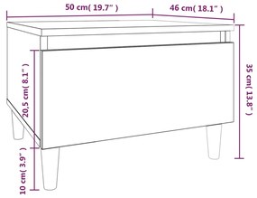 Mesa de apoio 50x46x35 cm derivados de madeira branco