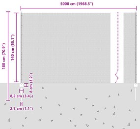 Postes de Cerca vidaXL 22 pcs U-Channel 140 cm Aço Galvanizado, Cerca