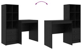 Mesa com Armazenamento Carvalho Preto Madeira de Engenharia