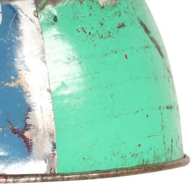 Candeeiro suspenso vintage indust. redondo 25W 31cm E27 multicor