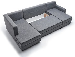 Sofá-Cama de Canto Ece – Cinzento – 315 cm x 88 cm x 160 cm