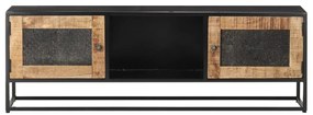 Móvel de TV 120x30x40 cm madeira de mangueira áspera