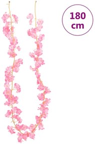 Grinaldas de flores de Natal 6 pcs 180 cm rosa escuro