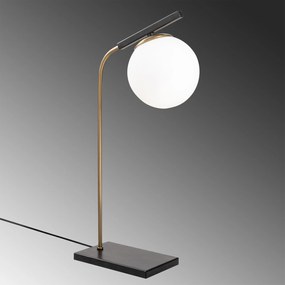 Candeeiro de Mesa Yildiz – Dourado e Preto – 15 x 26 cm