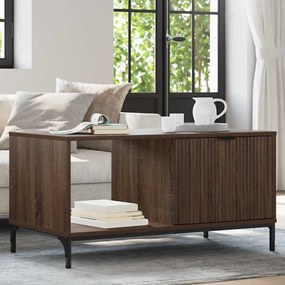 vidaXL Mesa de centro com gaveta Carvalho Marrom 90 x 49 x 46 cm