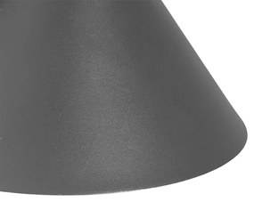 Candeeiro de parede industrial exterior cone cinza escuro IP44 - Natas Industrial