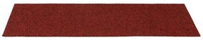 Tapetes de escada adesivos 30 pcs 60x25 cm retangular vermelho
