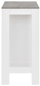 Mesa de bar com prateleira branco 110x50x103 cm