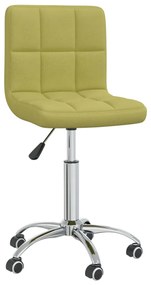 vidaXL Cadeira de jantar giratória tecido verde