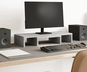 Suporte p/ monitor ajustável derivados madeira cinzento cimento