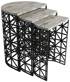 Conjunto de Mesas de Apoio Stil – Branco – 46x62x33 cm