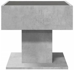 Mesa de centro c/ LEDs 50x50x45 cm madeira processada
