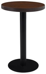 vidaXL Mesa bistrô 50 cm MDF castanho-escuro