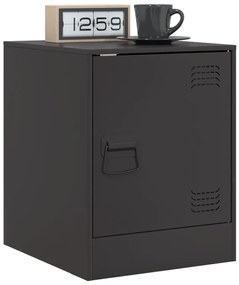 Mesas de cabeceira 2 pcs 34,5x39x44 cm aço preto