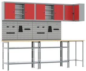 Conjunto de mesa para guardar ferramentas de 10 peças vidaXL - Madeira