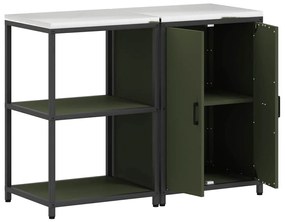 Conjunto de Armazenamento de Cozinha 2 pcs Verde Oliva