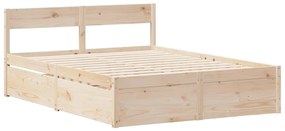 Cama sem colchão 120x190 cm madeira de pinho maciça