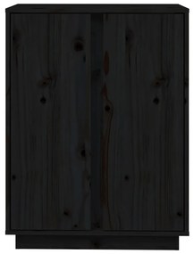 Aparador 60x35x80 cm madeira de pinho maciça preto