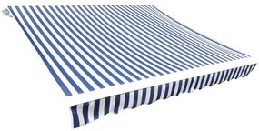 Lona para toldo azul/branco 6 x 3 m (sem estrutura/caixa)