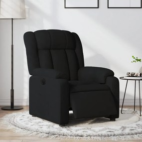vidaXL Poltrona elétrica reclinável tecido preto