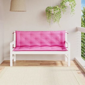 Almofadões p/ banco de jardim 2 pcs 150x50x7 cm tecido rosa