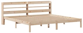 Cama sem colchão 200x200 cm madeira de pinho maciça