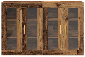 Armários de parede 2 pcs Madeira velha 69,5x34x90 cm Madeira engenheir