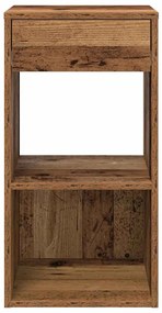 Mesas de cabeceira com gaveta 2 pcs 35x34x66,5 cm madeira velha