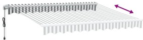 Toldo retrátil automático 300x250 cm antracite e branco